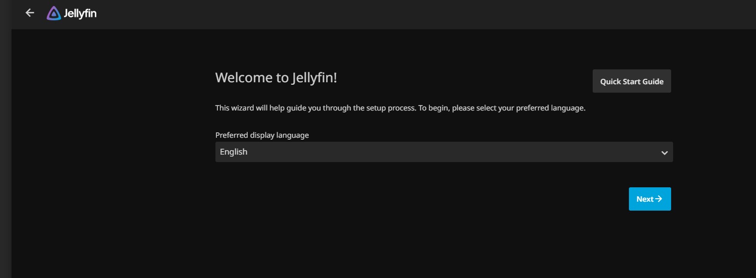 Jellyfin set up